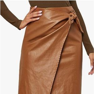 Faux leather skirt